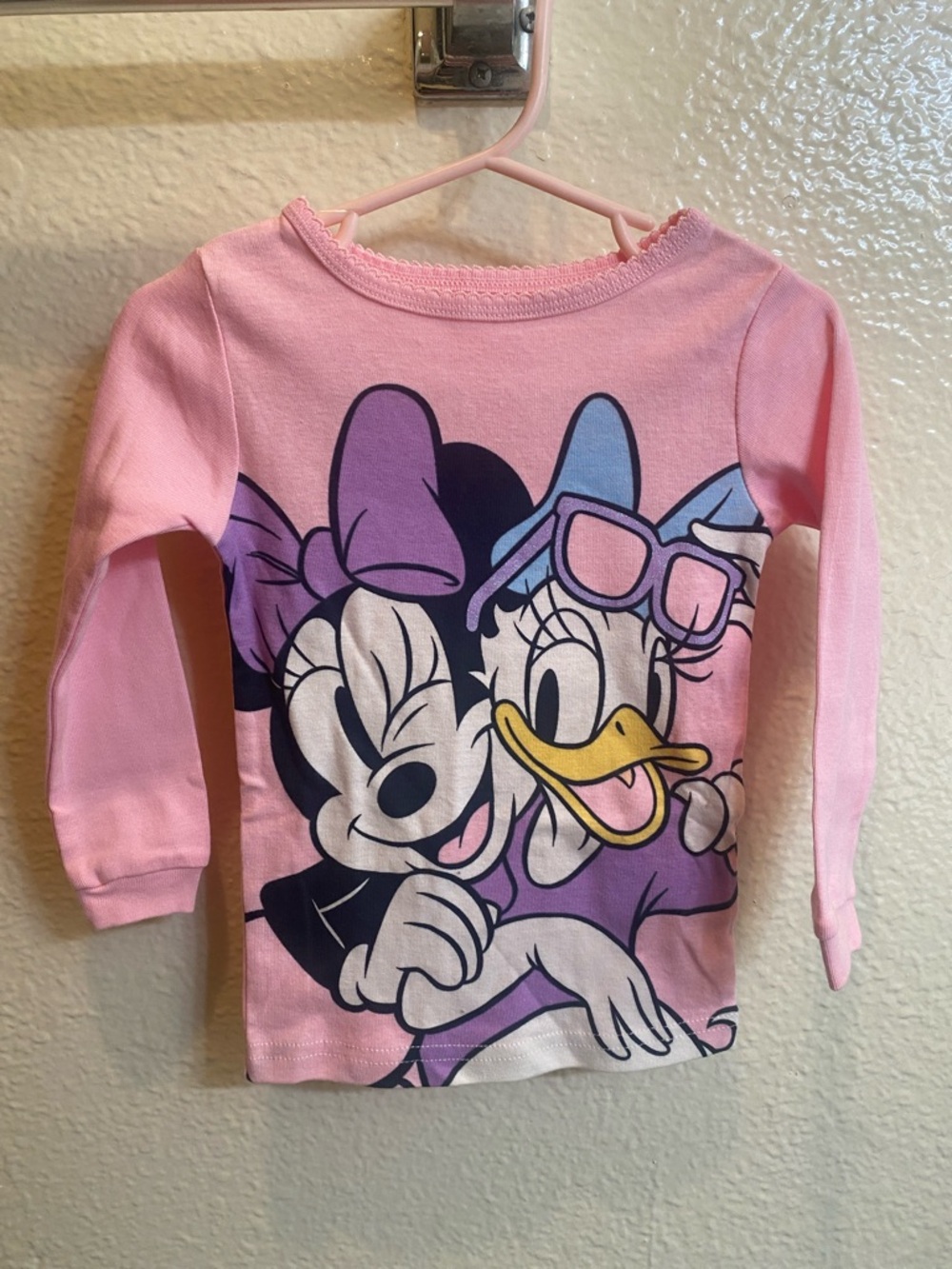 Kids Pink Minnie & Daisy Graphic Long-Sleeve Top